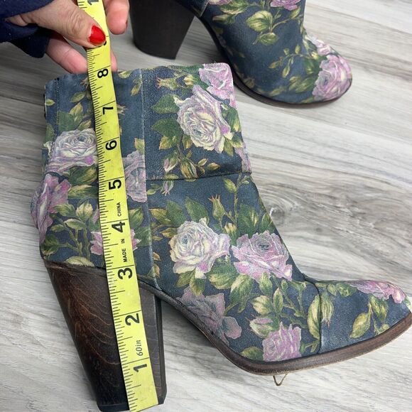 Rag & Bone Floral Newbury Ankle Booties Heel Boots Floral Womens Size 6 36 Roses - Picture 14 of 15